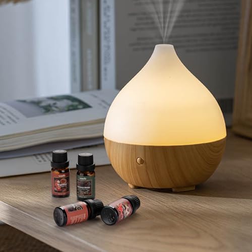 Essential Oils Set, Winter Scents Fragrance Oil Essential Oils for Diffuser Aromatherapy Oils - Gingerbread, Sugar Cookies, Harvest Spice, WinterFae, Christmas Tree, Christmas Wreath, 6x10ml