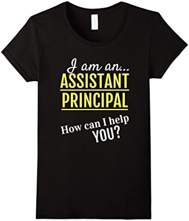 Womens I'm an assistant principal Funny Job Text Tee Shirt Large Black