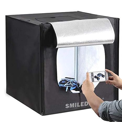 Smiledrive Professional Photo Studio Light Box 60x60x60cm Portable Product Photography Tent Booth Lighting Kit 2 Led Light Adapter Made In India Amazon In Electronics