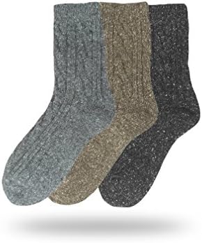 Eedor Womens Winter Knitting Warm Wool Crew Socks