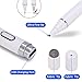 Stylus Pen for Apple iPad - Capacitive Rechargeable Styli with 1.5mm Ultra Fine Tips Active Electronic Pencil for Apple iPad/iPhone/iPad Pro/Samsung Tablet with Replaceable Cap (19cm, White)