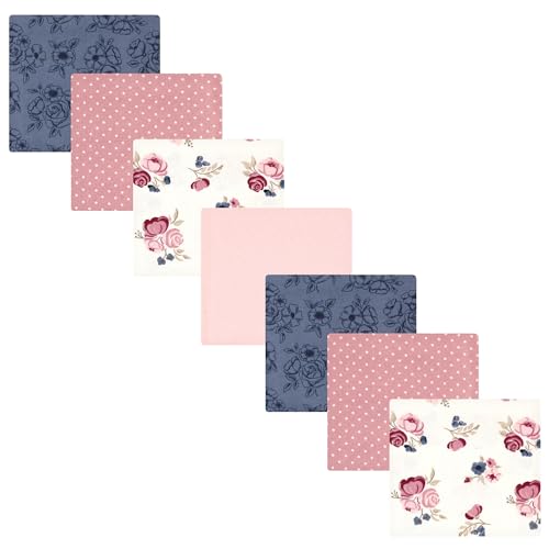 Hudson Baby Unisex Baby Cotton Flannel Receiving Blankets Bundle, Dusty Rose Fl…
