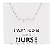 Quan Jewelry EKG Heartbeat Necklace, Nurse Appreciation Gift, Silver Tone