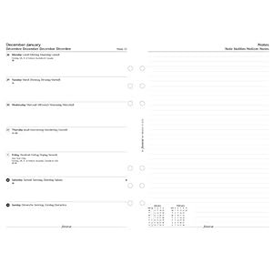 Filofax A5 5 Language Week Per Page Diary Refill For 2017