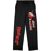 Bioworld Friday the 13th Jason Voorhees Men's Black Drawstring Sleep Pants