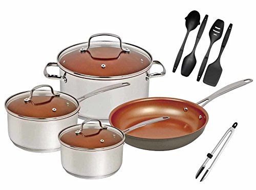 Click Here to See More Images Nuwave Duralon Ceramic Nonstick 7 Pc. Cookware Set (7 pc, Silver w/ Fry Pan)