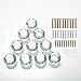 10PCS 40MM Diamond Crystal Glass Cabinet Knobs Cupboard Drawer Pull Handle,3 Size Screws