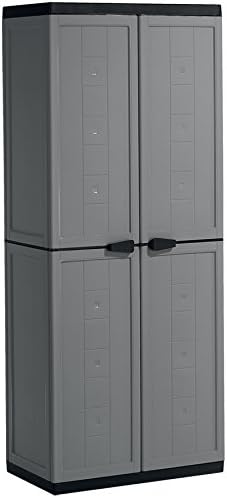 Kis Armoire Range Balais Jolly Gris Noir Plastique 68 X 39 X 166 Cm Amazon Fr Cuisine Maison