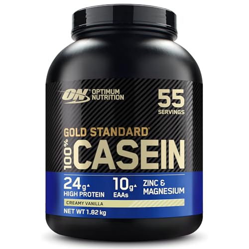 Optimum Nutrition Gold Standard 100% Casein Proteinpulver, Geschmack Creamy Vanilla, 1.82 kg, 55 Portionen