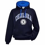 Official Chelsea FC Crest Soccer Hooded Sweatshirt (Adult Sizes S to 2XL)