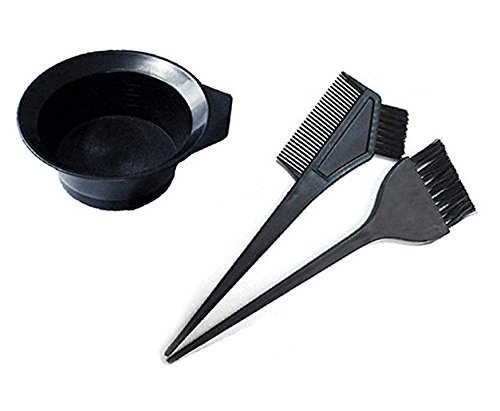 JVLM HOME 3 pieces Professional Salon Hair Coloring Dyeing Kit (Dye Brush & Comb/Brush/Bowl/Tint Tools)