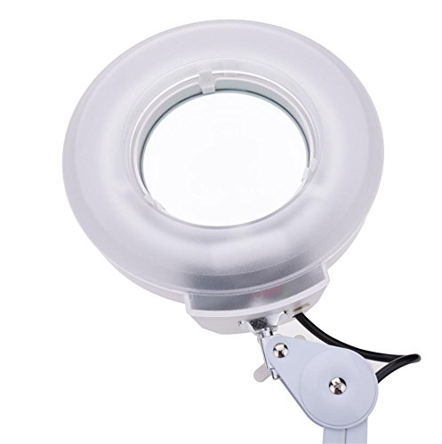 Kaluo 5x Professional 360 Degree Magnifier Light (16 Diopter Magnification) with Rolling Stand Adjustable Arm