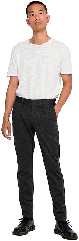 Homme Onsmark Slim Gw 0209 Noos Pantalon Chino, Mélange De Gris Foncé., 36W / 36L EU