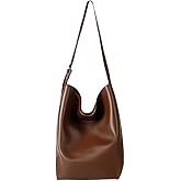 CHIC DIVINNA Hobo Tote Bag for Women, Vegan Leather Bucket Bags, Soft Shoulder Bag for Travel & Work