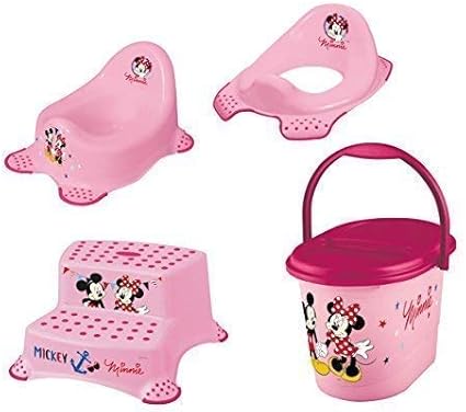 4 Set Z Disney Minnie Mouse Wc Pot Tabouret Deux Niveaux Sceau A Couches Amazon Fr Bebes Puericulture