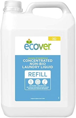 Ecover Concentrated Non-Bio, Laundry Detergent Refill, Laundry Washing Liquid, Lavender and Sandalwood, 142 Washes, 5L