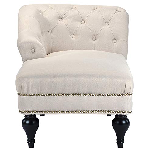 Divano Roma Furniture Chaise Lounge Indoor Chair Tufted Velvet Fabric