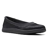 Clarks Women's Breeze Ayla Ballet Flat, Black, 7.5