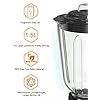 Blender-Smoothie-Maker-700W-homgeek-15L-Glass-Smoothie-Blender-with-6-Stainless-Steel-Blades-3-Adjustable-Speeds-for-Milk-Shake-Frozen-Fruit-and-Ice-Crush-27000UMin-High-Speed-Low-Noise Blender Smoothie Maker 700W, homgeek 1.5L Glass Smoothie Blender with 6 Stainless Steel Blades, 3 Adjustable Speeds for Milk Shake, Frozen Fruit and Ice Crush , 27,000U/Min High Speed, Low Noise
