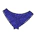 FEESHOW Sexy Men's Lace Briefs Sissy Pouch Underwear Crossdress Panties Lingerie Blue Large (Waistline 27.5-44.0