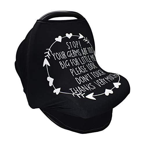 PLENTOP Nursing Cover Breastfeeding Stroller Covers Baby Car Seat Covers Carseat Canopy Black