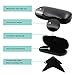 MyEyeglassCase Glasses Case Hard Shell for Small - Medium Frames - Eyeglass Clam Shell Hard Case for Men & Women - Travel Eyewear Holder with Cleaning Fabric Cloth - Protective Storage (AS196 Black)