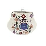 Hot sale!Todaies Women Retro Vintage Owl Leather Lady Small Wallet Hasp Purse Clutch Bag (14cmX12cm, B)