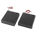 2 Pcs 4 x1.5V AA Battery Holder with On Off Switch Cap Lead Wires (for AA 4 CELL)