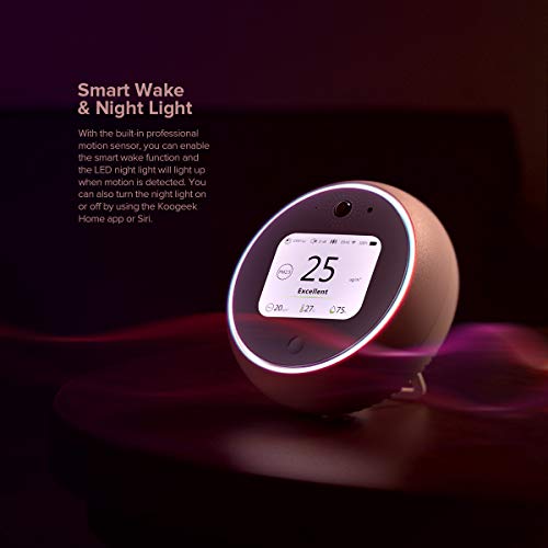 Koogeek Air Quality Monitor, Indoor Air Quality Tester PM2.5/PM10 Temperature Humidity Test