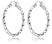 Nuni Jewelry 2mm Solid Sterling Silver Hoop Earrings Set 4 Pairs Diamond Cut or Twisted(15mm 20mm 25mm 30mm) (TWISTED)