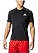 Adidas® Mens Climacore Climalite Althletic Mesh Shoulder TShirt (Large, Black)