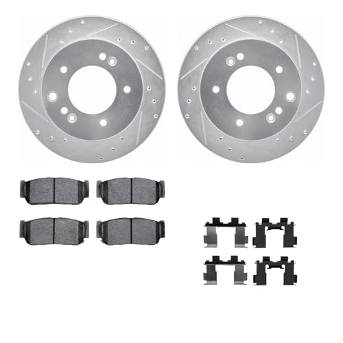 R1 Concepts Rear Brake Kit Fits 2003-2006 Kia Sorento| Semi Met Pads, Drilled S…
