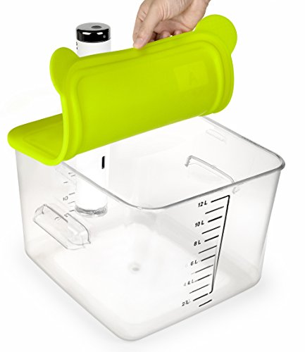 EVERIE Collapsible Silicone Lid Compatible with Breville Chefsteps Joule Cooker and Rubbermaid 12 18 22 Quart Sous Vide Container