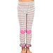 TeeHee Little Girls and Toddlers Fashion Footless Tights and Fleece Leggings 3 Pair Pack (3-5 Years, Stripe with Heart)