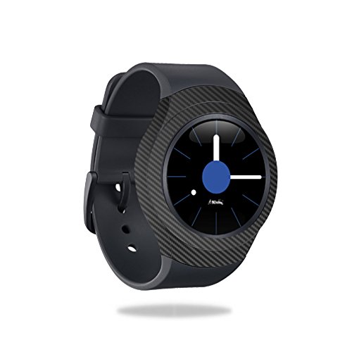 MightySkins Skin For Samsung Gear S2 Smart Watch – Carbon Fiber Protective, Durable, and Unique Vinyl Decal wrap cover | Easy To Apply, Remove, and Change Styles | Made in the USA - Thumbnail 3