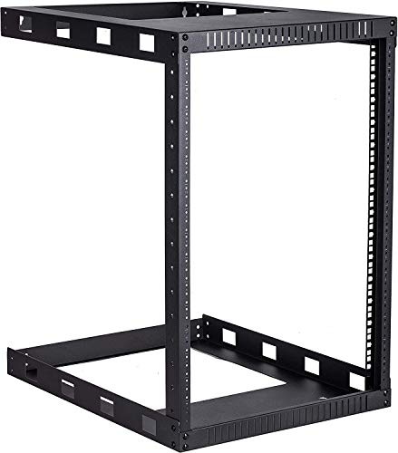 TECHTOO Wall Mount Rack Open Frame 19Inch Server Equipment Rack Heavy Duty Network Equipment Rack 17.75 Inch Deep - Black (15U) at Amazon