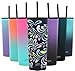 Simple Modern Insulated Tumbler with Lid and Straw | Iced Coffee Cup Reusable Stainless Steel Water Bottle Travel Mug | Gifts for Women Men Her Him | Classic Collection | 24oz | Floral Swirl