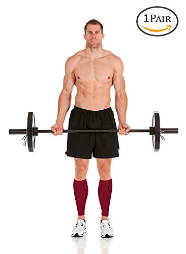 Bitly Calf Compression Sleeve - Leg Compression Socks for Shin Splint, & Calf Pain Relief - Men, Women, and Runners - Calf Guard for Running, Cycling, Maternity, Travel, Nurses (Large) - Thumbnail 3