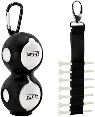 Golf-EZ Golf Ball Holder & Tee Holder Kit (2pcs) | Attachable to Golf Bag | Quick & Easy Access Golf-EZ Golf Ball Holder & Tee Holder Kit (2pcs) | Attachable to Golf Bag | Quick & Easy Access