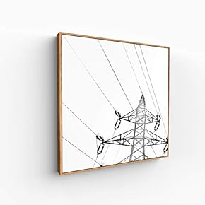 Canvas Wall Art for Living Room, Bedroom Monochrome Building Framed Canvas Prints for Home Decoration Ready to Hang - 16x16 inches