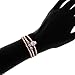 Rinhoo 3Pcs Handmade Adjustable Black Rope Bead Charms Crystal Rhinestone Wrap Braided Bracelet for Men Women