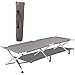 Heize best price Gray Folding Camping Cot X Shape Outdoor Portable Military Bed with Carry Bag Hiking(U.S. Stock)thumb 1
