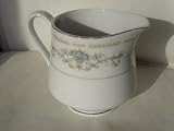 Wade Fine Porcelain China Diane Creamer Delicate Blue Floral Pattern with Silver Trim