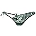 Chinatera Women's Naughty Sexy Lingerie Womens Lace T-Back T-String G-string Thong Panty Briefs Knickers Underwear (Deep Green)