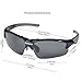 Duduma Polarized Casual Sports Sunglasses for Baseball Cycling Fishing Golf Tr46 Unbreakable Multicolor Frame (Black Frame with Black Lens(Grey Nose pad))