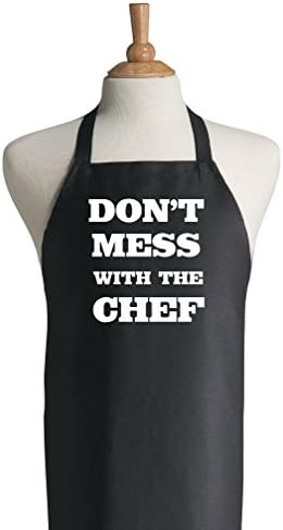 Don't Mess With The Chef Funny Black Cooking Aprons
