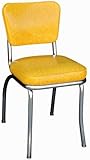 Richardson Seating Cracked Ice Retro Chrome Kitchen Chair with 2