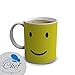 Magic Morning Coffee Mug, Yellow 12 Oz Heat Sensitive Color and Face Changing Ceramic Tea Cup, By Chuzy Chef
