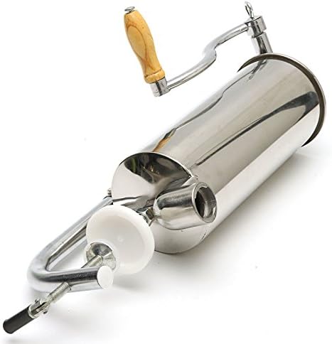 MJJEsports 4L 304 Stainless Steel Sausage Stuffer Maker Meat Filler Machine Vertical Speed
