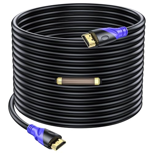 Rommisie 4K/60HZ HDMI Kabel 30m (HDMI 2.0,18Gbps) High-Speed vergoldete Anschlüsse,Ethernet Audio Return Video 4K, Full HD1080p, 3D-kompatibel Blu-Ray Laptop PC